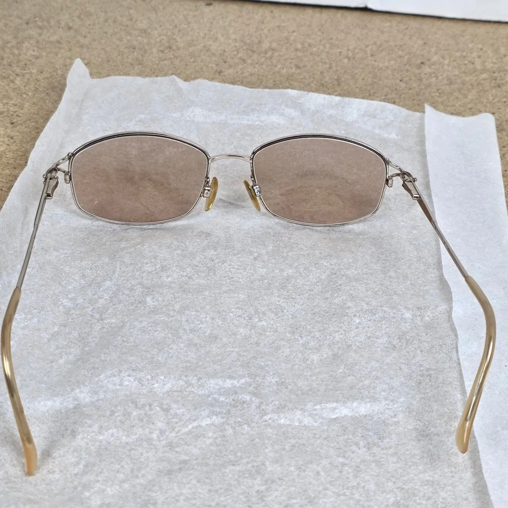 Gloria Vanderbilt M25 Gold Purple Oval Eyeglasses Frames Zyloware 123mm Vintage‎